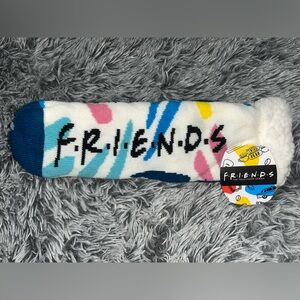 Iconic Friends Tv show Sherpa fluffy grippy socks OSFA NWT giftable